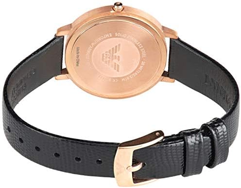  Shop Authentic Emporio Armani Kappa Mother of Pearl Dial Black Leather Strap Watch For Women - AR80011 - Luxxuri