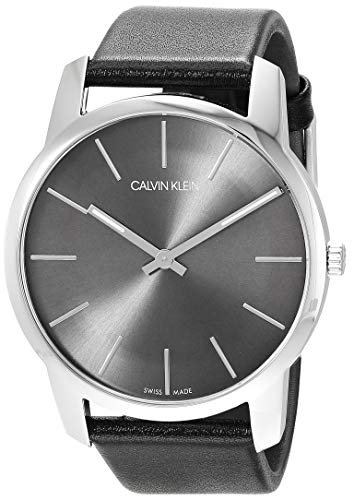  Shop Authentic Calvin Klein City Black Dial Black Leather Strap Watch for Men - K2G21107 - Luxxuri