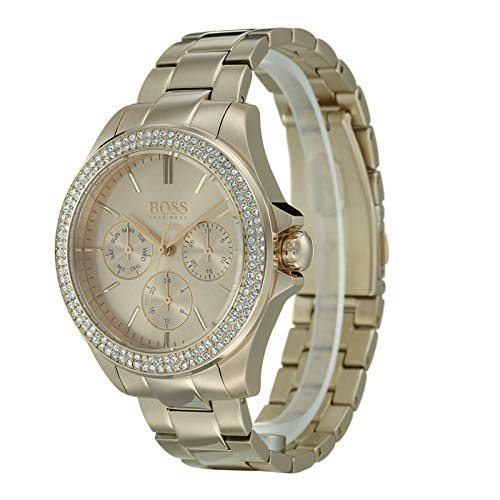  Shop Authentic Hugo Boss Premiere Rose Gold Dial with DIamonds Rose Gold Steel Strap Watch for Women - 1502443 - Luxxuri