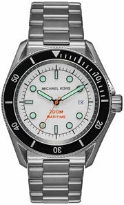  Shop Authentic Michael Kors Maritime Three-Hand White Dial Grey Steel Strap Watch for Men - MK9163 - Luxxuri