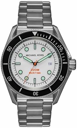  Shop Authentic Michael Kors Maritime Three-Hand White Dial Grey Steel Strap Watch for Men - MK9163 - Luxxuri