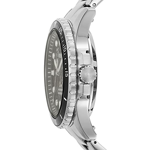  Shop Authentic Fossil FB-01 Automatic Skeleton Black Dial Silver Steel Strap Watch for Men - ME3190 - Luxxuri