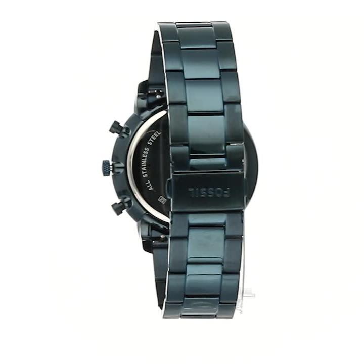  Shop Authentic Fossil Neutra Chronograph Blue Dial Blue Steel Strap Watch for Men - FS5826 - Luxxuri