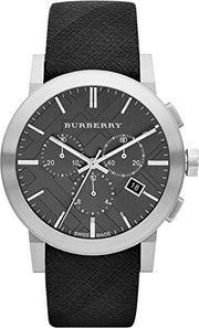 Shop Authentic Burberry The City Grey Dial Black Leather Strap Watch for Men - BU9359 - Luxxuri