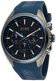  Shop Authentic Hugo Boss Distinct Blue Dial Blue Rubber Strap Watch for Men - 1513856 - Luxxuri