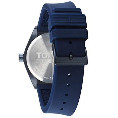  Shop Authentic Tommy Hilfiger Monogram Pop Quartz Blue Dial Blue Silicone Strap Watch For Men - 1791775 - Luxxuri