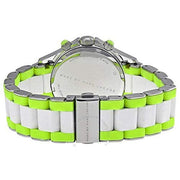  Shop Authentic Marc Jacobs Rock Chronograph White Dial White & Green Silicone Strap Watch for Women - MBM2592 - Luxxuri