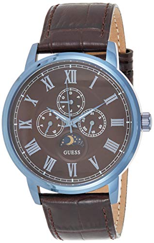  Shop Authentic Guess Delancy Analog Brown Dial Brown Leather Strap Watch For Men - W0870G3 - Luxxuri