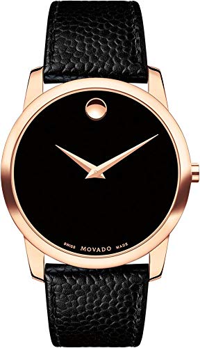  Shop Authentic Movado Museum Classic Black Dial Black Leather Strap Watch For Men - 607060 - Luxxuri