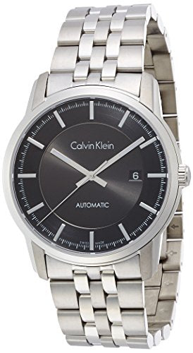  Shop Authentic Calvin Klein Infinity Black Dial Silver Steel Strap Watch for Men - K5S34141 - Luxxuri