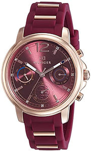  Shop Authentic Tommy Hilfiger Claudia Red Dial Two Tone Steel Strap Watch for Women - 1781744 - Luxxuri