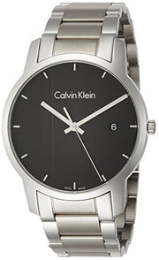  Shop Authentic Calvin Klein City Chronograph Black Dial Silver Steel Strap Watch for Men - K2G2G14Y - Luxxuri