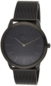  Shop Authentic Calvin Klein Minimal Black Dial Black Mesh Bracelet Watch for Men - K3M214B1 - Luxxuri