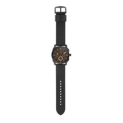  Shop Authentic Fossil Machine Chronograph Black Dial Black Leather Strap Watch for Men - FS5586 - Luxxuri