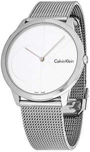  Shop Authentic Calvin Klein Minimal Silver Dial Silver Mesh Bracelet Watch for Men - K3M2112Z - Luxxuri
