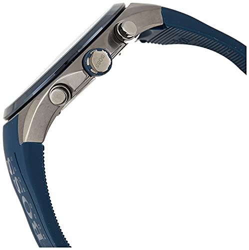  Shop Authentic Hugo Boss Distinct Blue Dial Blue Rubber Strap Watch for Men - 1513856 - Luxxuri