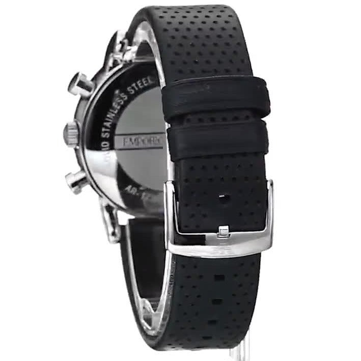  Shop Authentic Emporio Armani Luigi Chronograph Blue Dial Black Leather Strap Watch For Men - AR1736 - Luxxuri