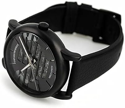  Shop Authentic Emporio Armani Meccanico Quartz Black Dial Black Leather Strap Watch For Men - AR60032 - Luxxuri