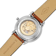  Shop Authentic Fossil Neutra Automatic Luggage Skeleton Blue Dial Brown Leather Strap Watch for Men - ME3160 - Luxxuri