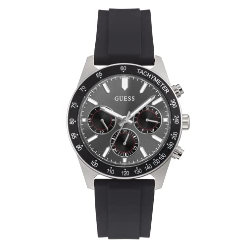  Shop Authentic Guess Altitude Chronograph Black Dial Black Rubber Strap Watch for Men - GW0332G1 - Luxxuri