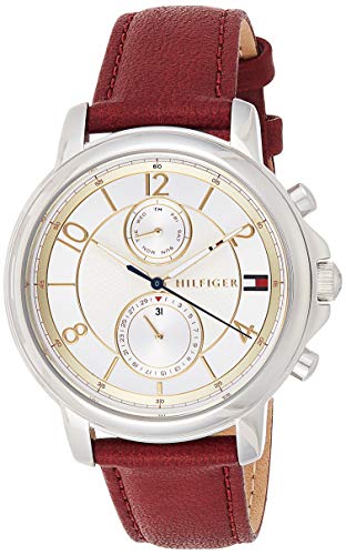  Shop Authentic Tommy Hilfiger Claudia White Dial Red Leather Strap Watch for Women - 1781816 - Luxxuri