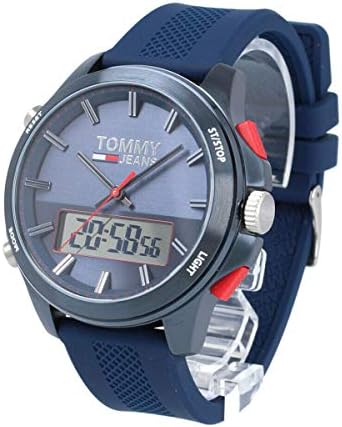  Shop Authentic Tommy Hilfiger Digital Analog Blue Dial Blue Rubber Strap Watch For Men - 1791761 - Luxxuri