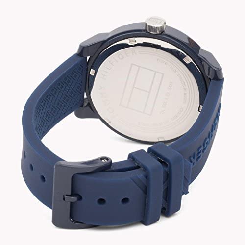  Shop Authentic Tommy Hilfiger Denim Quartz Blue Dial Blue Rubber Strap Watch for Men - 1791482 - Luxxuri