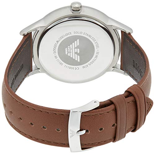  Shop Authentic Emporio Armani Renato Quartz Silver Dial Brown Leather Strap Watch For Men - AR11185 - Luxxuri