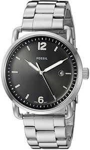  Shop Authentic Fossil The Commuter Black Dial Silver Steel Strap Watch for Men - FS5391 - Luxxuri