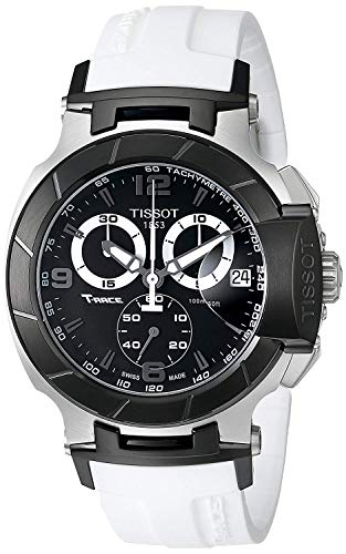  Shop Authentic Tissot T Race Chronograph Black Dial White Rubber Strap Watch for Men - T048.417.27.057.05 - Luxxuri