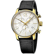  Shop Authentic Calvin Klein City Chronograph Silver Dial Black Leather Strap Watch for Men - K2G275C6 - Luxxuri