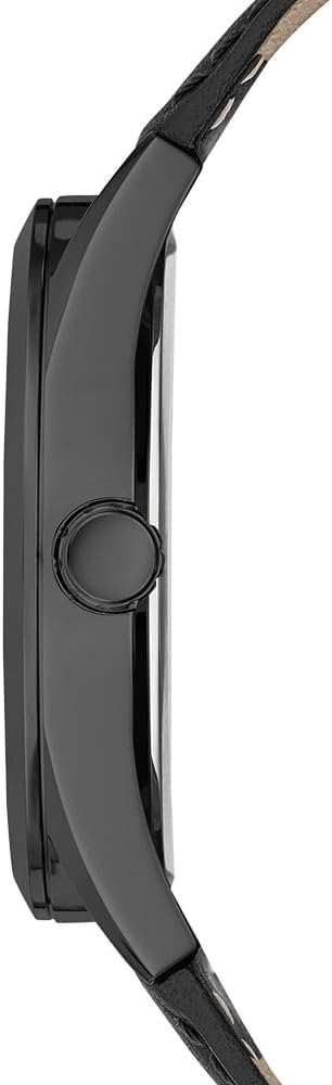  Shop Authentic Guess Analog Quartz Black Dial Black Leather Strap Watch For Men - GW0389G4 - Luxxuri