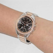  Shop Authentic Michael Kors Blair Chronograph Black Dial Two Tone Steel Strap Watch For Women - MK6093 - Luxxuri