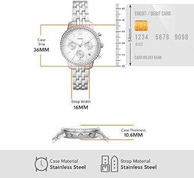  Shop Authentic Fossil Neutra Chronograph Silver Dial Silver Steel Strap Watch for Women - ES5217 - Luxxuri