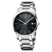 Shop Authentic Calvin Klein City Date Black Dial Silver Steel Strap Watch for Men - K2G2G143 - Luxxuri