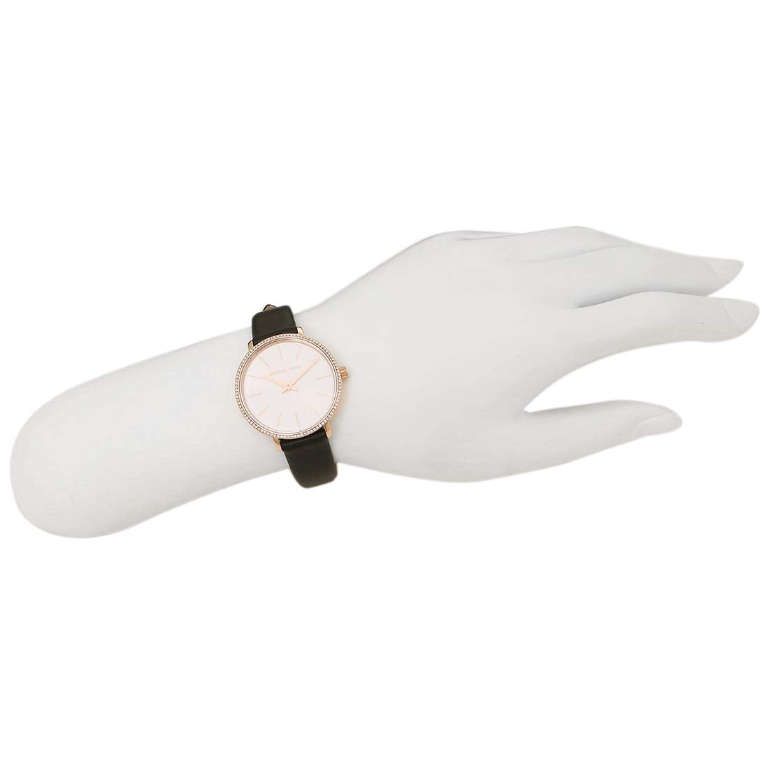  Shop Authentic Michael Kors Pyper Three Hand White Dial Black Leather Strap Watch For Women - MK2835 - Luxxuri