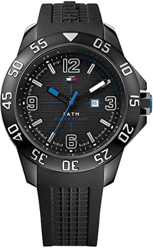  Shop Authentic Tommy Hilfiger Sport Multifunction Black Dial Black Rubber Strap Watch for Men - 1790983 - Luxxuri