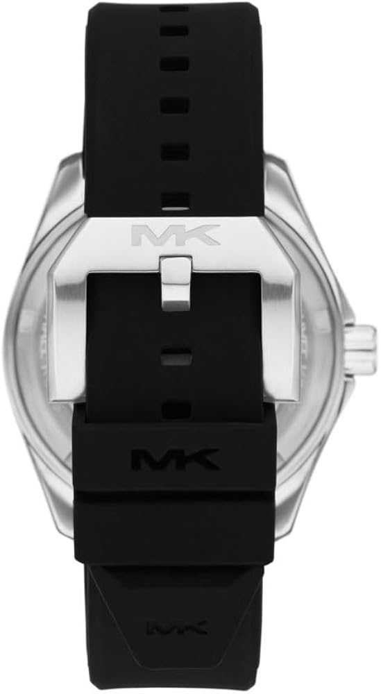  Shop Authentic Michael Kors Maritime Three Hand Blue Dial Black Silicone Strap Watch for Men - MK9167 - Luxxuri