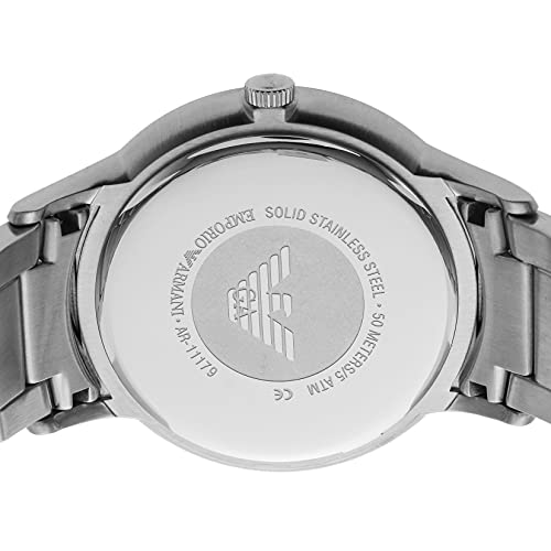  Shop Authentic Emporio Armani Renato Quartz Black Dial Silver Steel Strap Watch For Men - AR11179 - Luxxuri