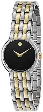 Shop Authentic Movado Veturi Quartz Black Dial Two Tone Steel Strap Watch for Women - 0606933 - Luxxuri