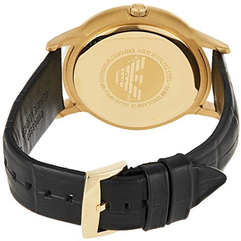  Shop Authentic Emporio Armani Renato Quartz Grey Dial Black Leather Strap Watch For Men - AR11049 - Luxxuri