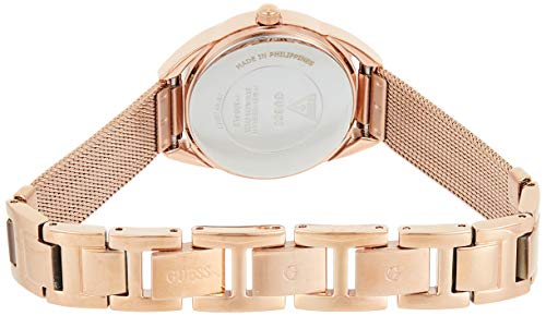  Shop Authentic Guess Whisper Silver Dial Rose Gold Mesh Bracelet Watch for Women - W1084L3 - Luxxuri