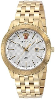  Shop Authentic Versace Univers Quartz White Dial Gold Steel Strap Watch for Men - VEBK00518 - Luxxuri