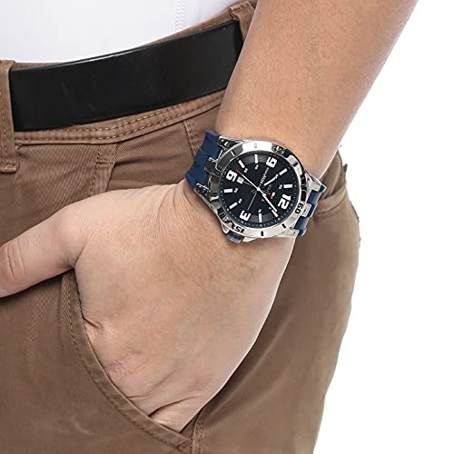  Shop Authentic Tommy Hilfiger Drew Black Dial Black Rubber Strap Watch for Men - 1791062 - Luxxuri
