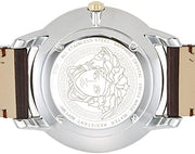 Shop Authentic Versace V-Urban Quartz Grey Dial Brown Leather Strap Watch for Men - VELQ00219 - Luxxuri