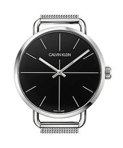  Shop Authentic Calvin Klein Even Black Dial Silver Mesh Bracelet Watch for Women - K7B21121 - Luxxuri