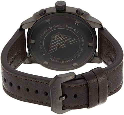  Shop Authentic Emporio Armani Delta Chronograph Brown Dial Brown Leather Strap Dial Watch For Men - AR6055 - Luxxuri