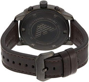 Shop Authentic Emporio Armani Delta Chronograph Brown Dial Brown Leather Strap Dial Watch For Men - AR6055 - Luxxuri