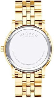  Shop Authentic Movado Museum Classic Quartz Black Dial Gold Steel Strap Watch for Men - 0607203 - Luxxuri