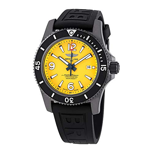  Shop Authentic Breitling Superocean Automatic 46mm Yellow Dial Black Rubber Strap Watch for Men - M17368D71I1S1 - Luxxuri